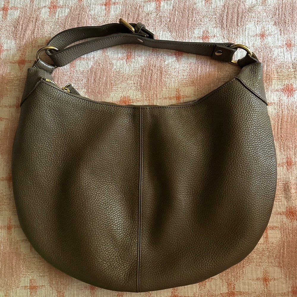 Quince Dark Brown Leather Hobo Bag - Picture 2 of 9